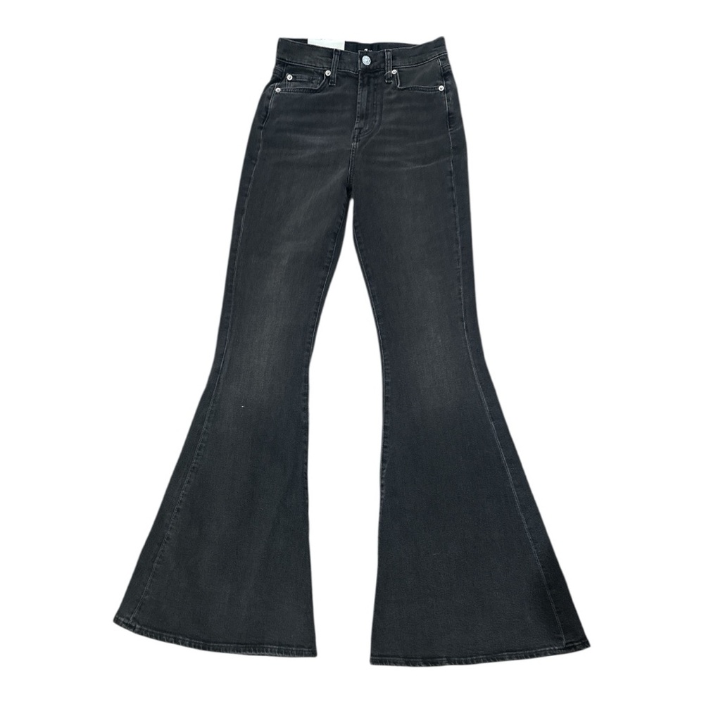 7 For All Mankind NWT Black Flare Jeans - Picture 4 of 8